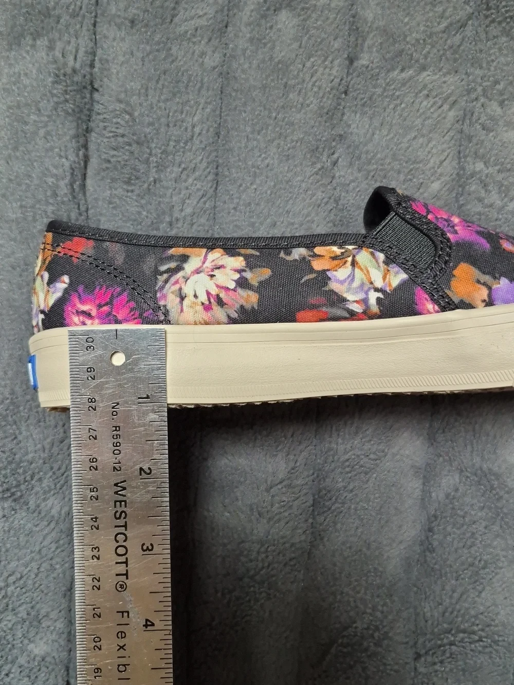 Keds Double Decker Blooms Slip-On Shoes In Black, Size 8, New In Box - Picture 13 of 14